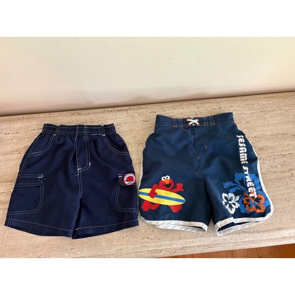 lot of 2 VTG Sesame Street Swim Trunks - Picture 1 of 10